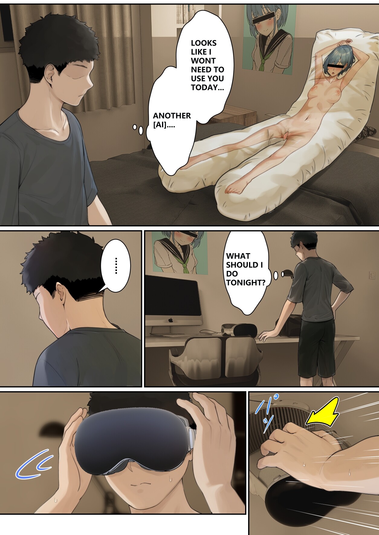 Hentai Manga Comic-My AR glasses can see various stats about my foster sister!?-Read-109